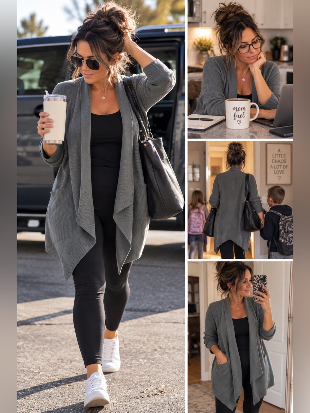 Dreamers by Debut Open Front Waterfall Cardigan Sweater